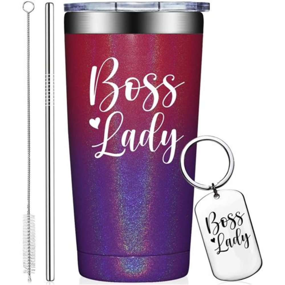 Boss Lady Mug Tumbler 20 oz with Keychain